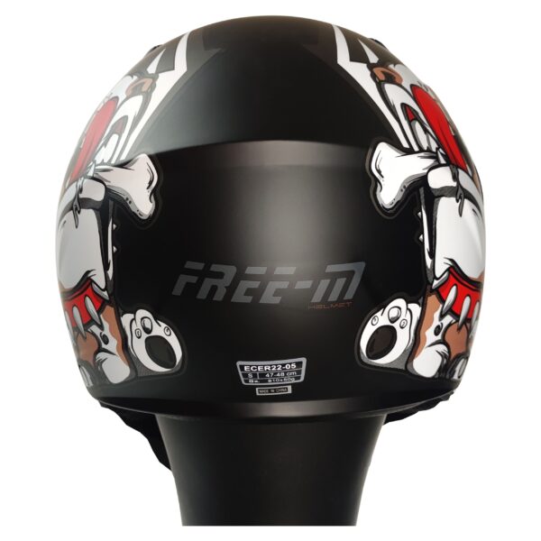 FREE-M FR-215 Çocuk Yarım Kask DOG BLACK