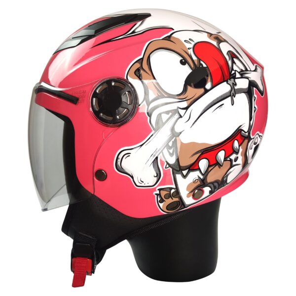 FREE-M FR-215 Çocuk Yarım Kask DOG PINK