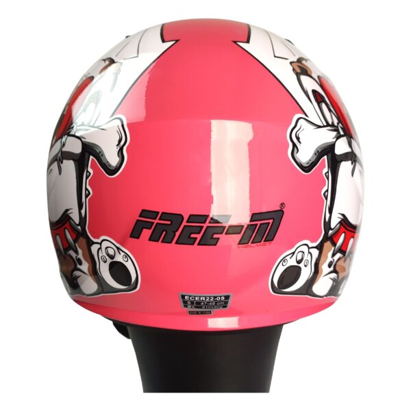 FREE-M FR-215 Çocuk Yarım Kask DOG PINK