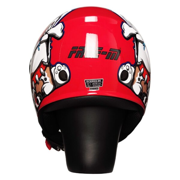 FREE-M FR-215 Çocuk Yarım Kask DOG RED