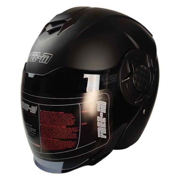 FREE-M FR-665 Yarım Kask MAT BLACK