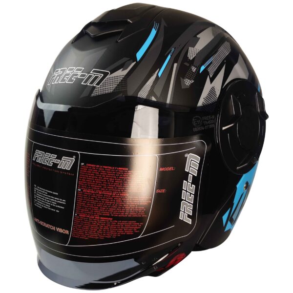 FREE-M FR-665 Yarım Kask MAT TURKUAZ