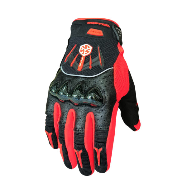 SCOYCO MX40 CARBON ELDİVEN RED