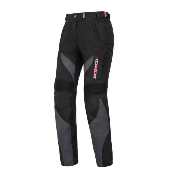 Scoyco P-122W  KADIN Korumalı 4 Mevsim Pantolon BLACK-GREY