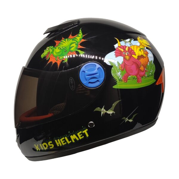 PRO HELMETS YA-201VR Full Face Çocuk Kask DINO BLACK