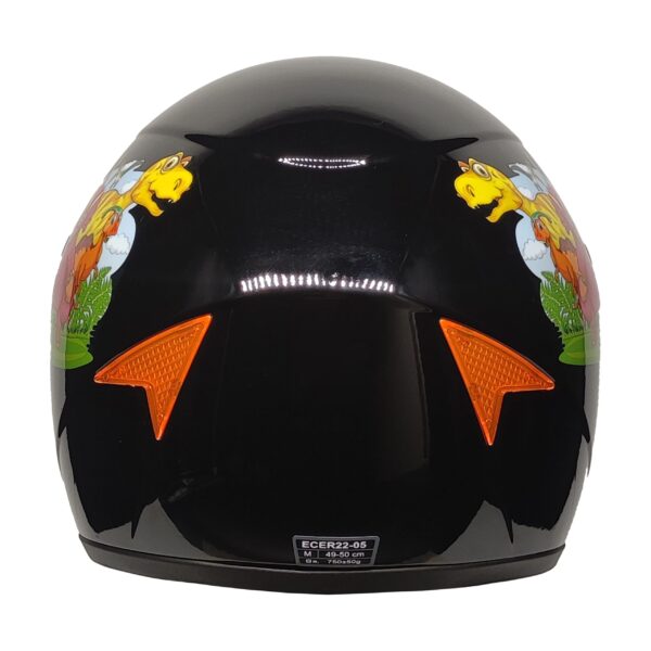 PRO HELMETS YA-201VR Full Face Çocuk Kask DINO BLACK