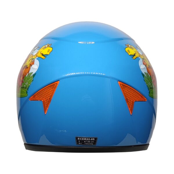 PRO HELMETS YA-201VR Full Face Çocuk Kask DINO BLUE