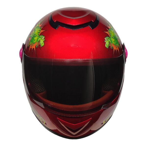 PRO HELMETS YA-201VR Full Face Çocuk Kask DINO RED