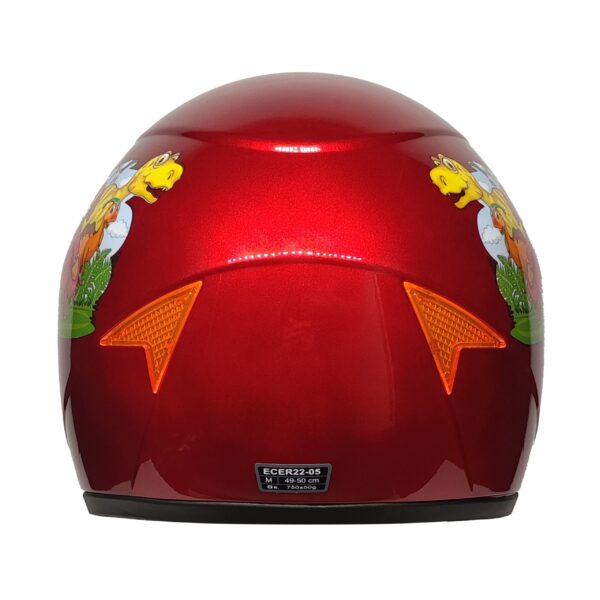 PRO HELMETS YA-201VR Full Face Çocuk Kask DINO RED