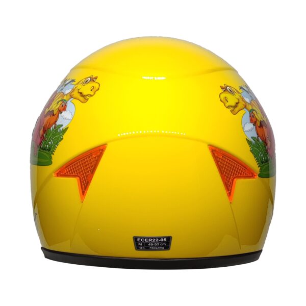 PRO HELMETS YA-201VR Full Face Çocuk Kask DINO YELLOW