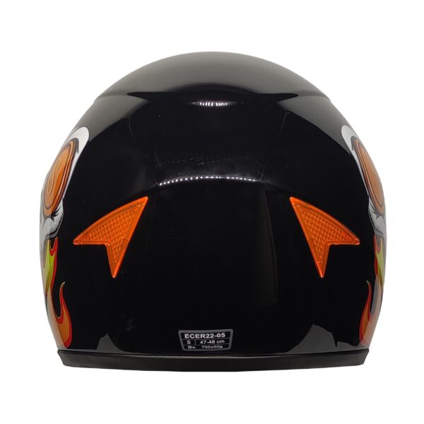 PRO HELMETS YA-201VR Full Face Çocuk Kask SKULL BLACK
