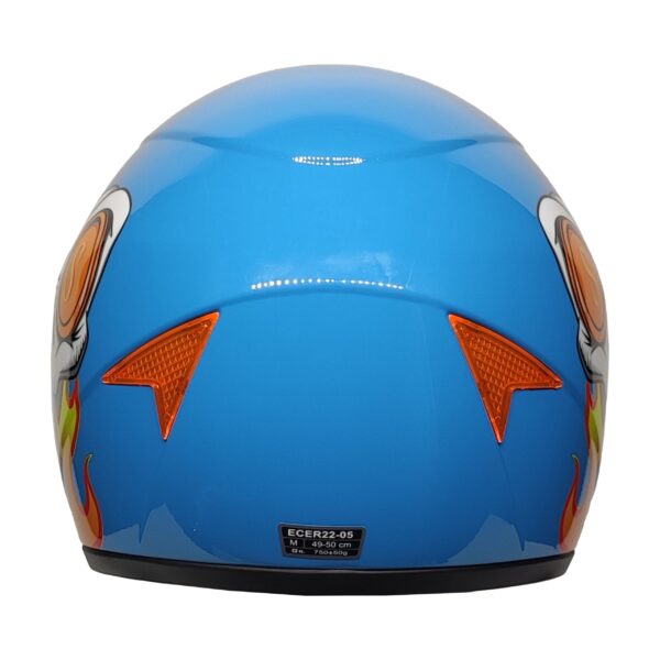 PRO HELMETS YA-201VR Full Face Çocuk Kask SKULL BLUE