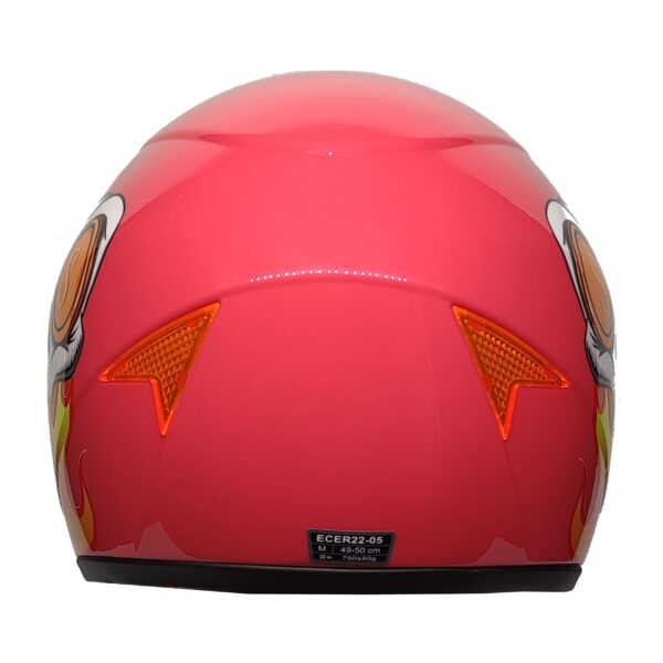 PRO HELMETS YA-201VR Full Face Çocuk Kask SKULL PINK