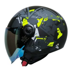 MTS FX-101 NEON CAMO YARIM KASK