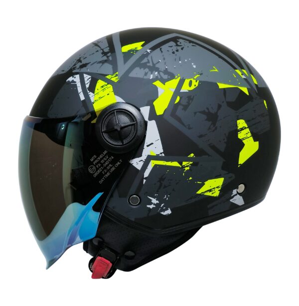 MTS FX-101 NEON CAMO YARIM KASK