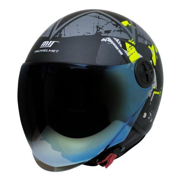 MTS FX-101 NEON CAMO YARIM KASK