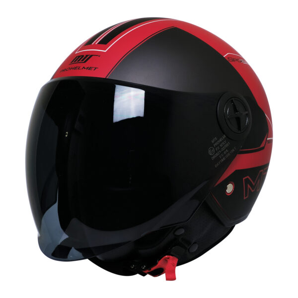 MTS FX-101 DESIGN RED YARIM KASK