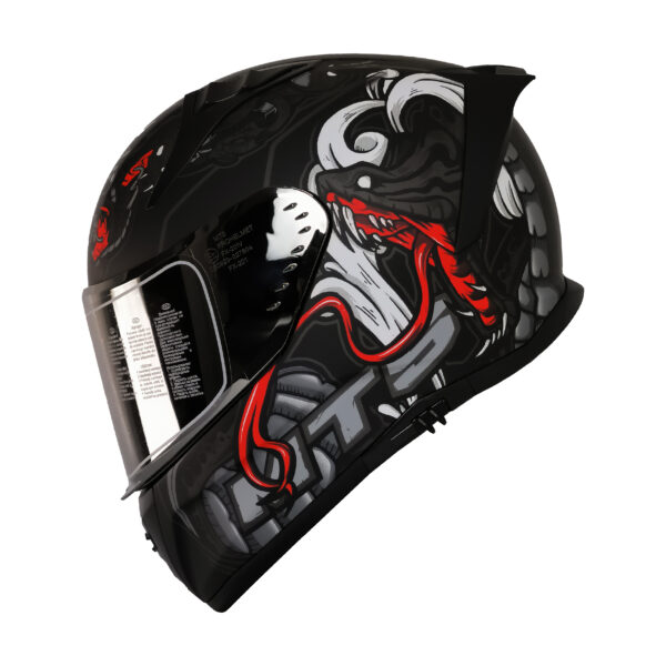MTS M-801 SNAKE Full Face Kask MYTH GREY