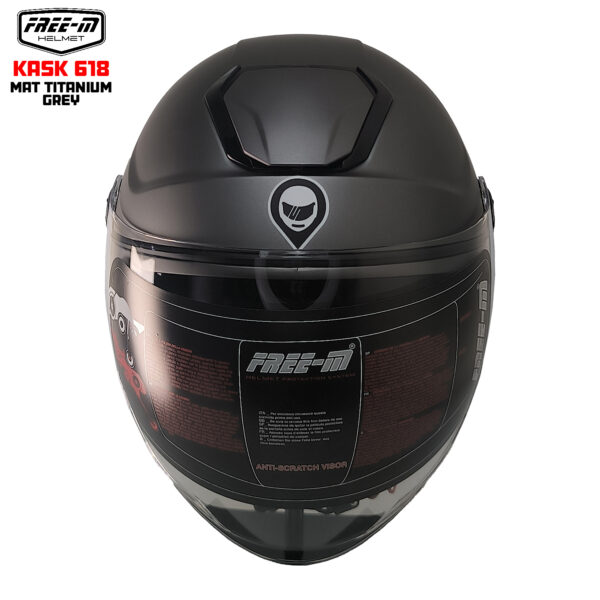 RSV HELMET 618 Yarım Kask TİTANİUM GREY