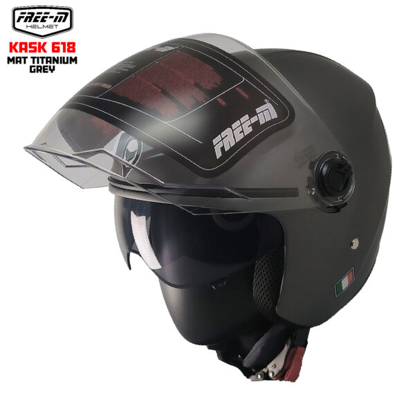 RSV HELMET 618 Yarım Kask TİTANİUM GREY