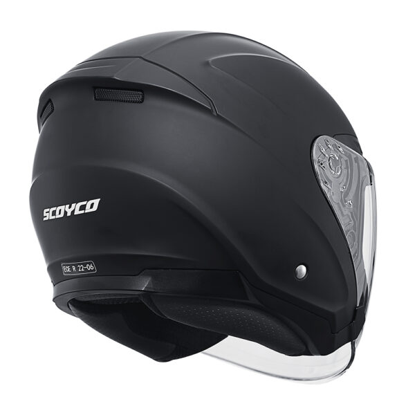 Scoyco OF-669 Yarım Kask MAT BLACK