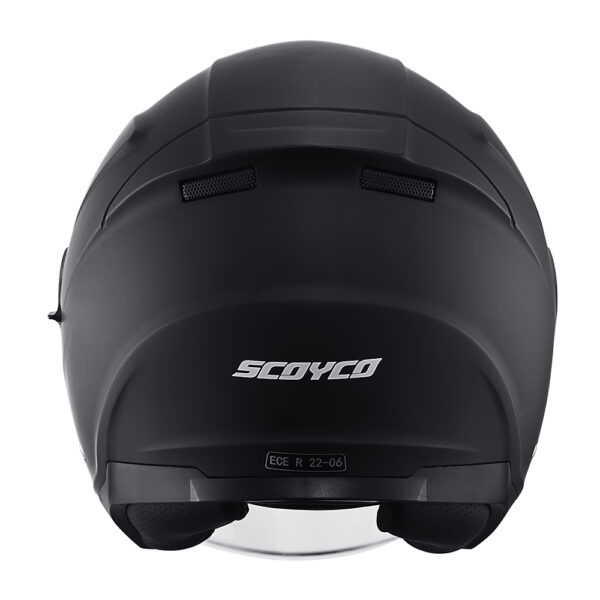Scoyco OF-669 Yarım Kask MAT BLACK