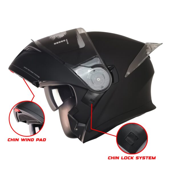 ÇENE AÇILIR KASK FREE-M 965/ MAT BLACK