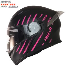 ÇENE AÇILIR KASK FREE-M 965 PINK ZEBRA