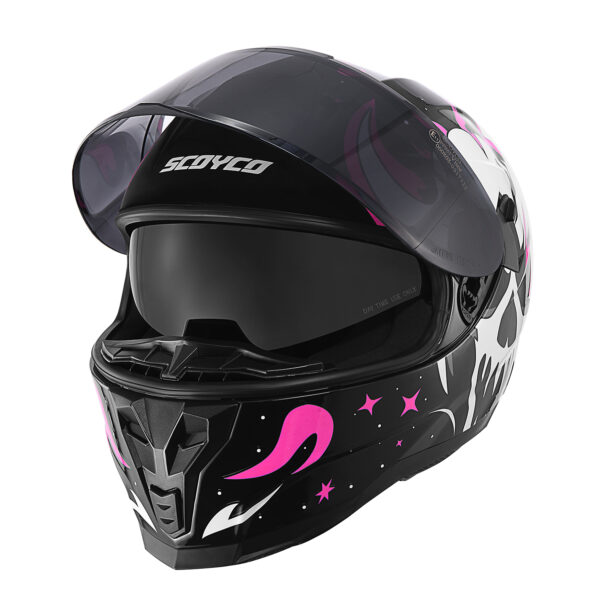 Scoyco FF-869 Full Face Kask SKULL