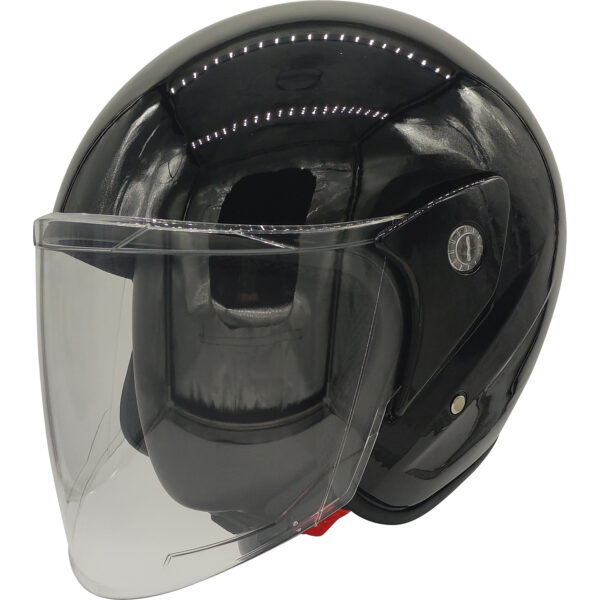 PROHELMETS F-022 YARIM CAMLI BLACK