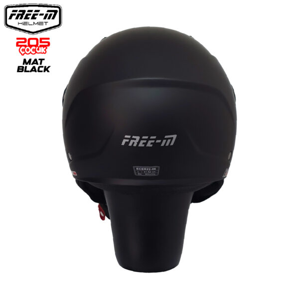 FREE-M FR-215 Çocuk Yarım Kask MAT BLACK
